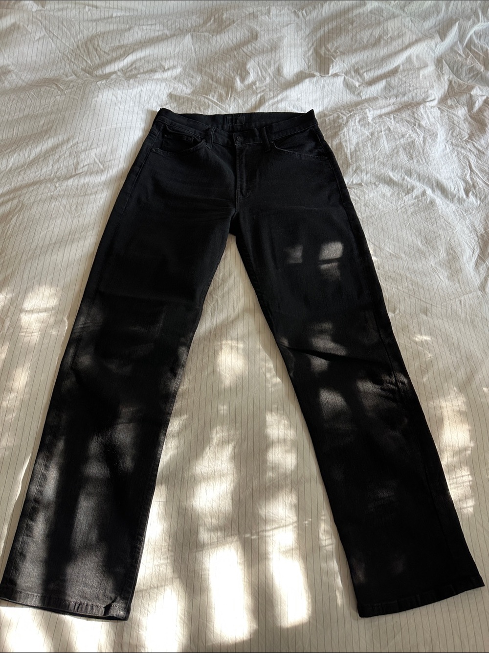 MOTHER - Black High Waisted Rider Ankle Jean
